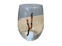 Keuka Slice Sunset Stemless Wine Glass