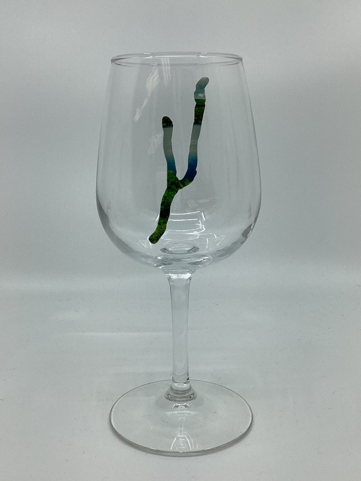 Keuka Slice Sunset Wine Glass