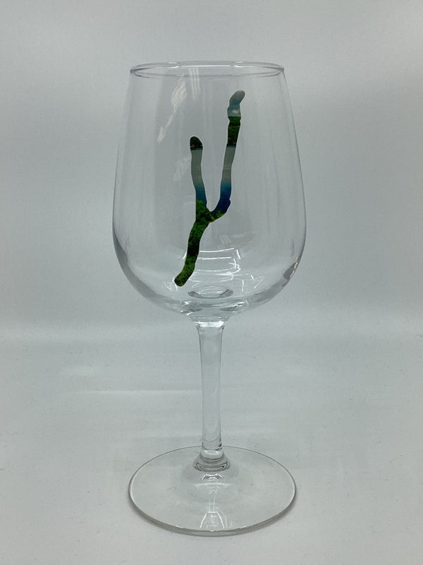Keuka Slice Sunset Wine Glass