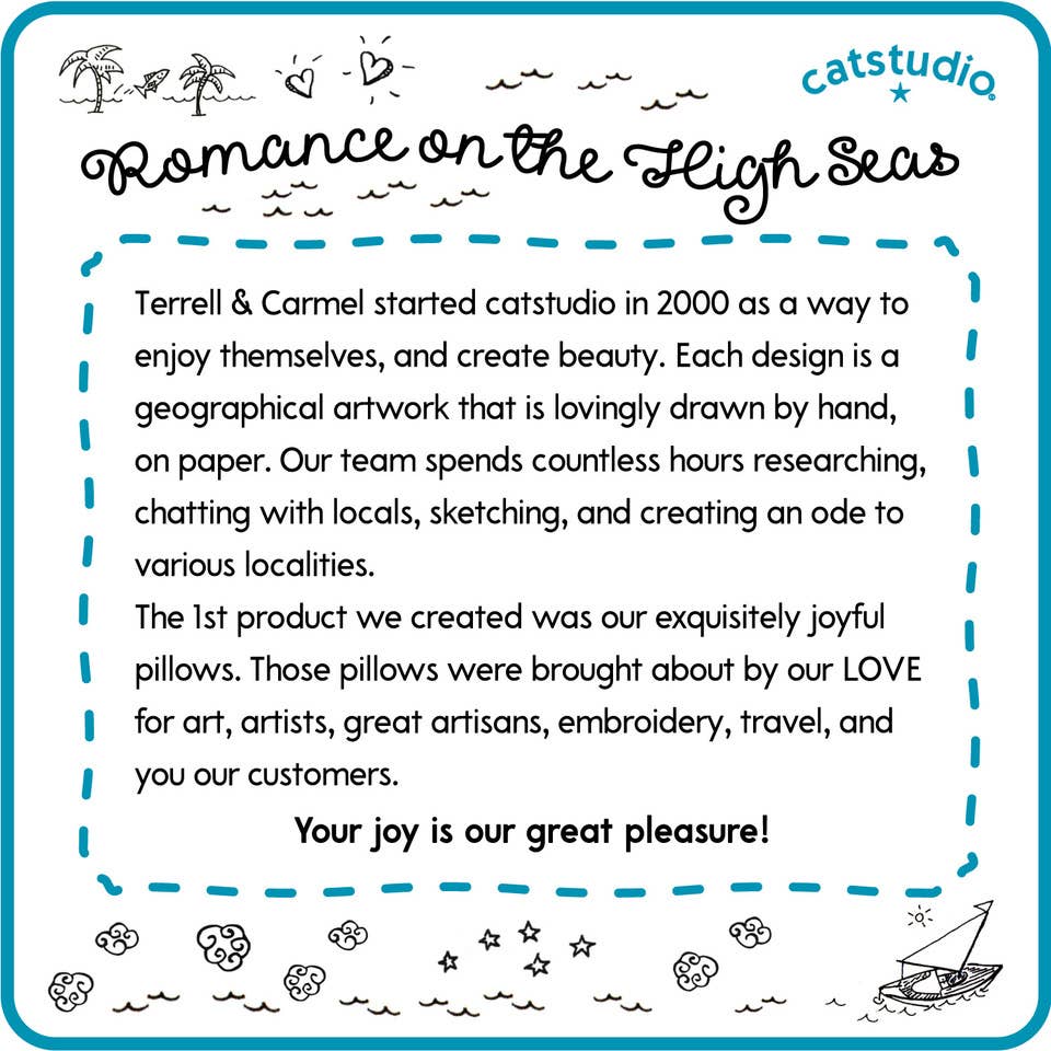 Finger Lakes Hand-Embroidered Pillow