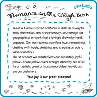 Finger Lakes Hand-Embroidered Pillow