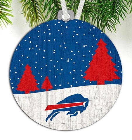 Buffalo Bills Snow Scene Ornament