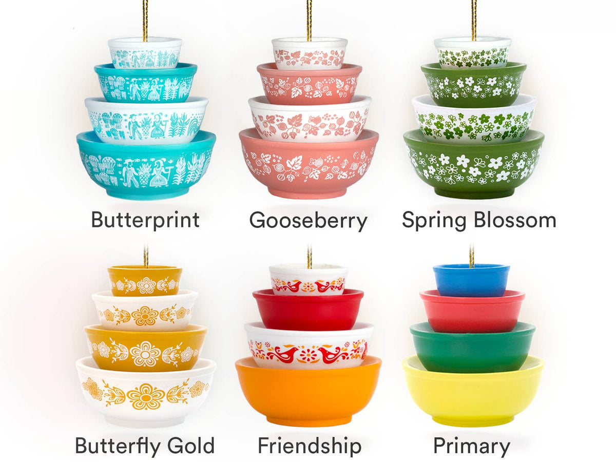 Mini Pyrex-Inspired Bowl Ornament | Retro Christmas Decor
