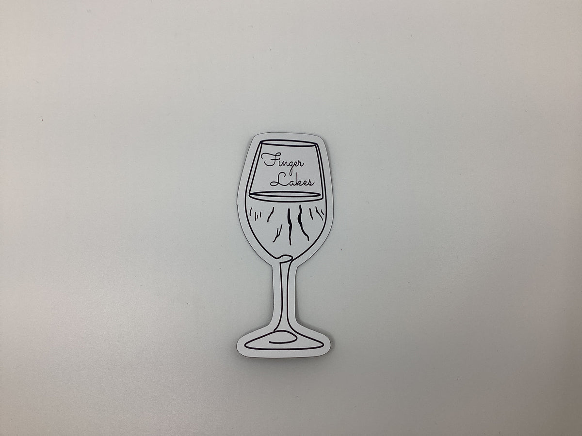 Finger Lakes Wine Glass Magnet