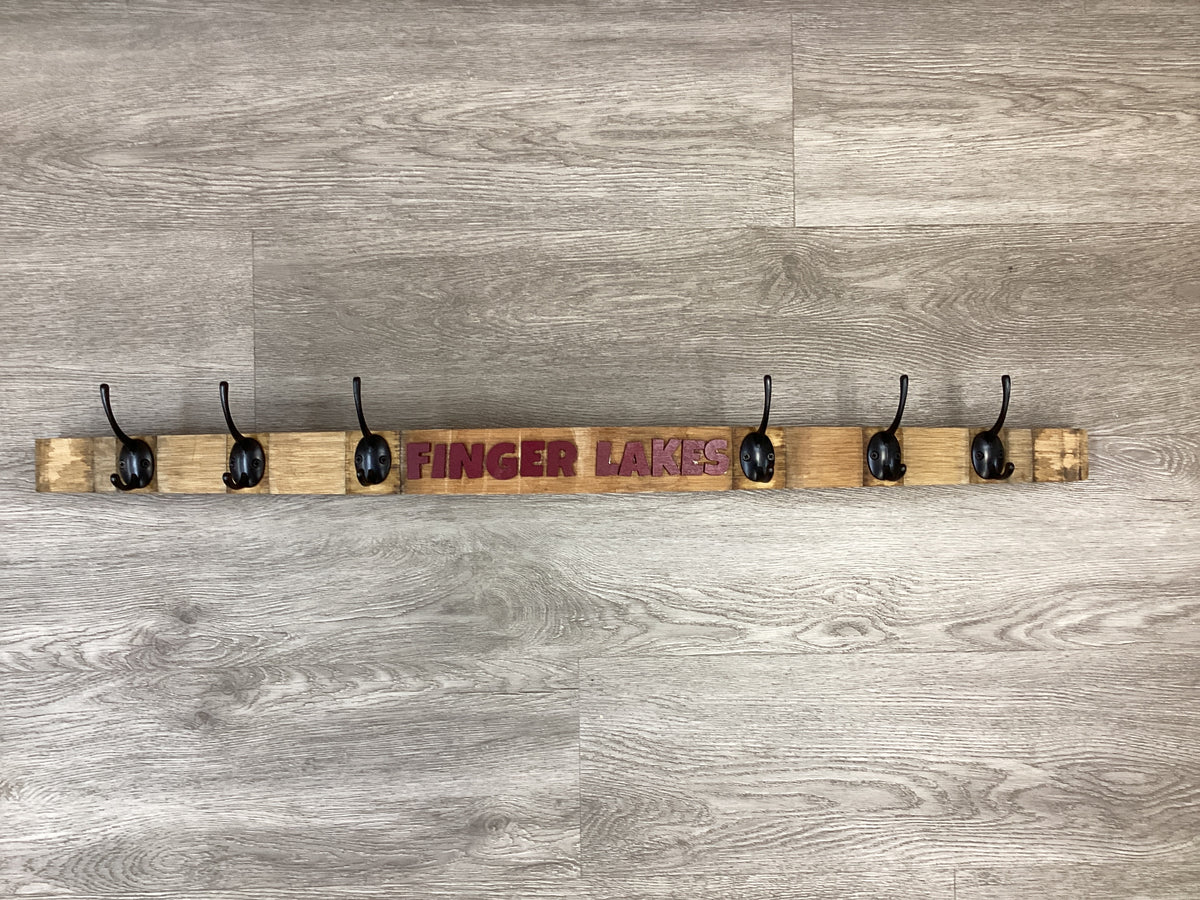 Finger Lakes Wine Barrel Coat Rack