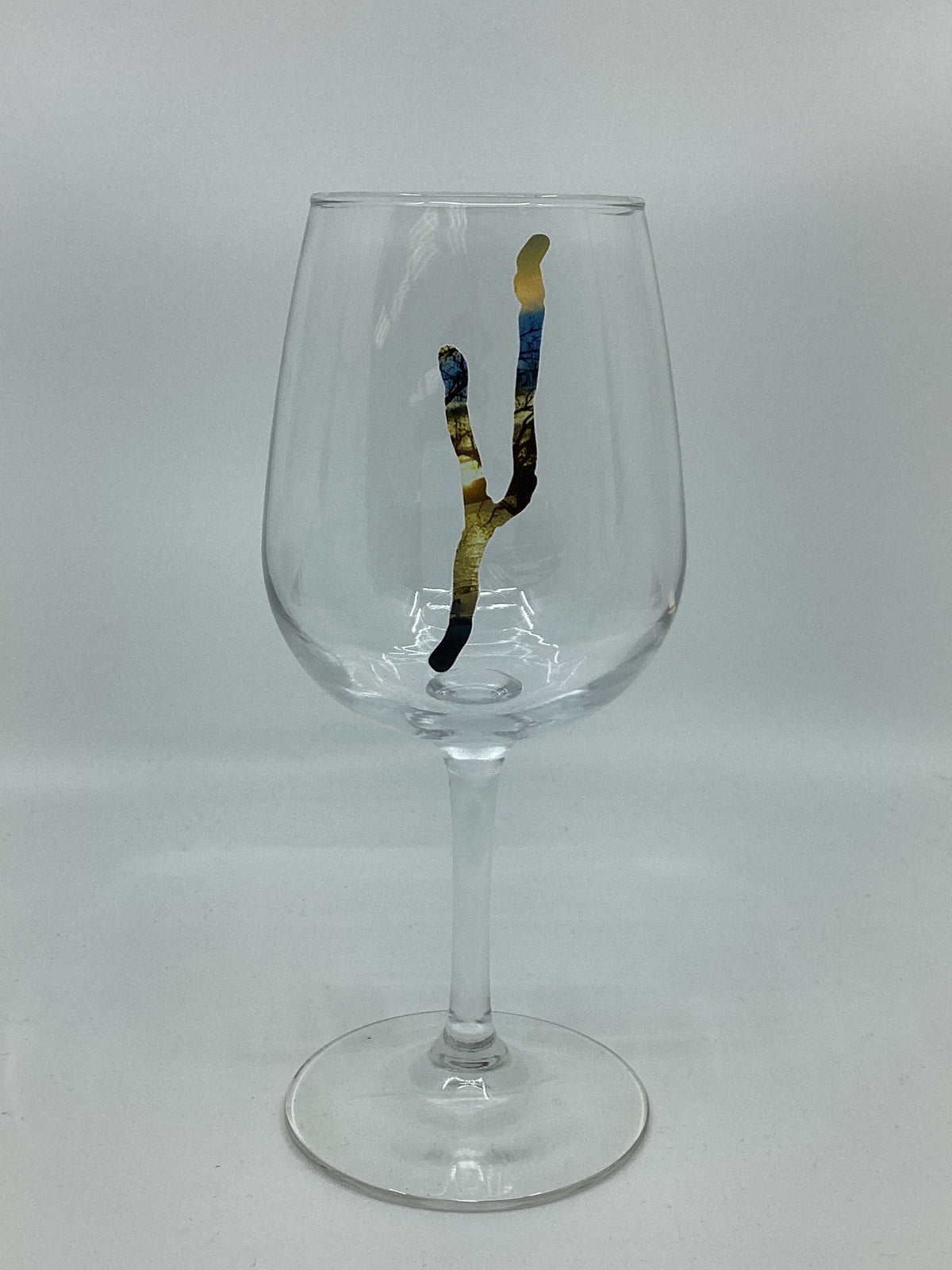 Keuka Slice Sunset Wine Glass