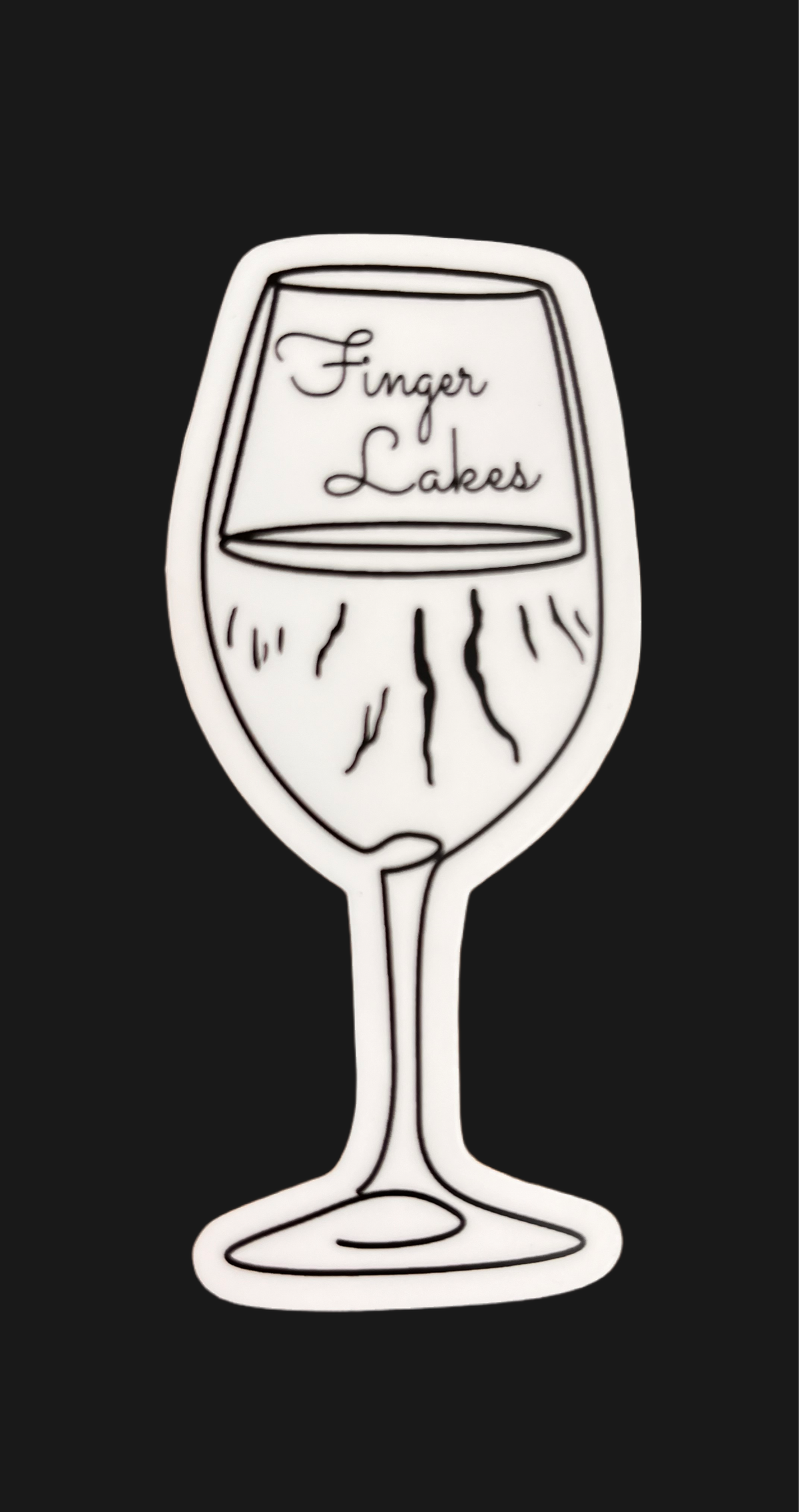 Finger Lakes Wine Glass sticker