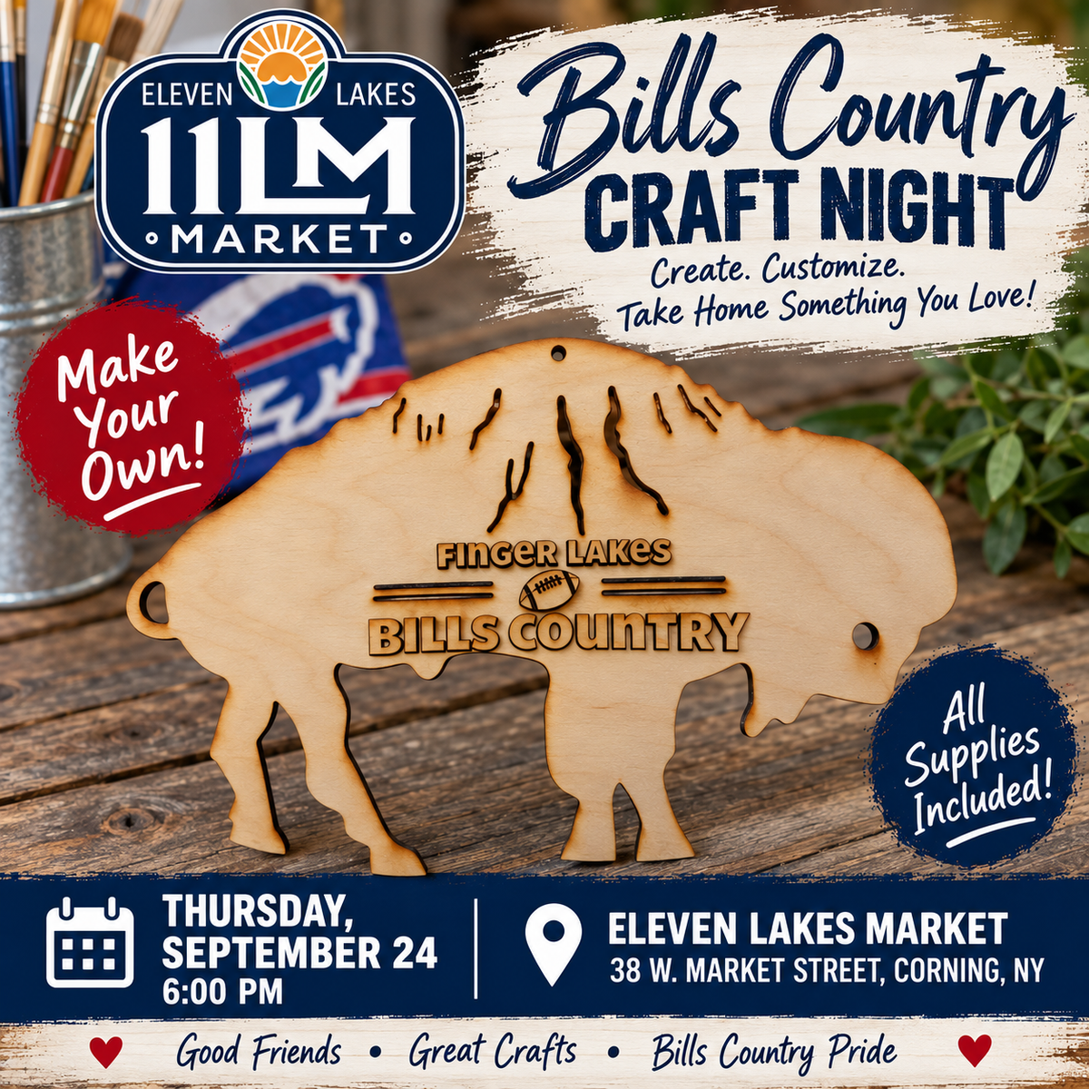 Bills Layered Sign Sept 24th