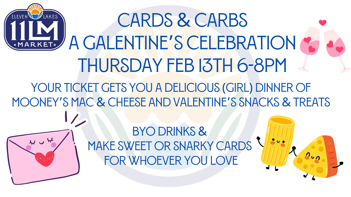 Galentine's Day Carbs and Card Making Event