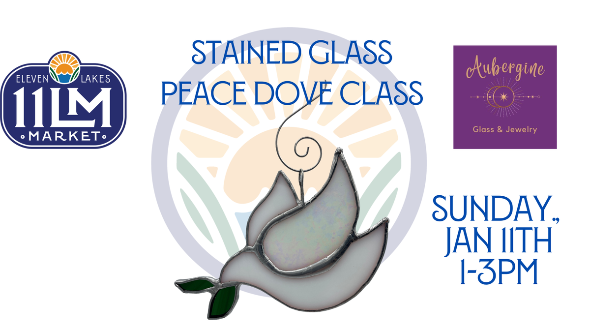 Peace Dove Stained Glass Class with Aubergine