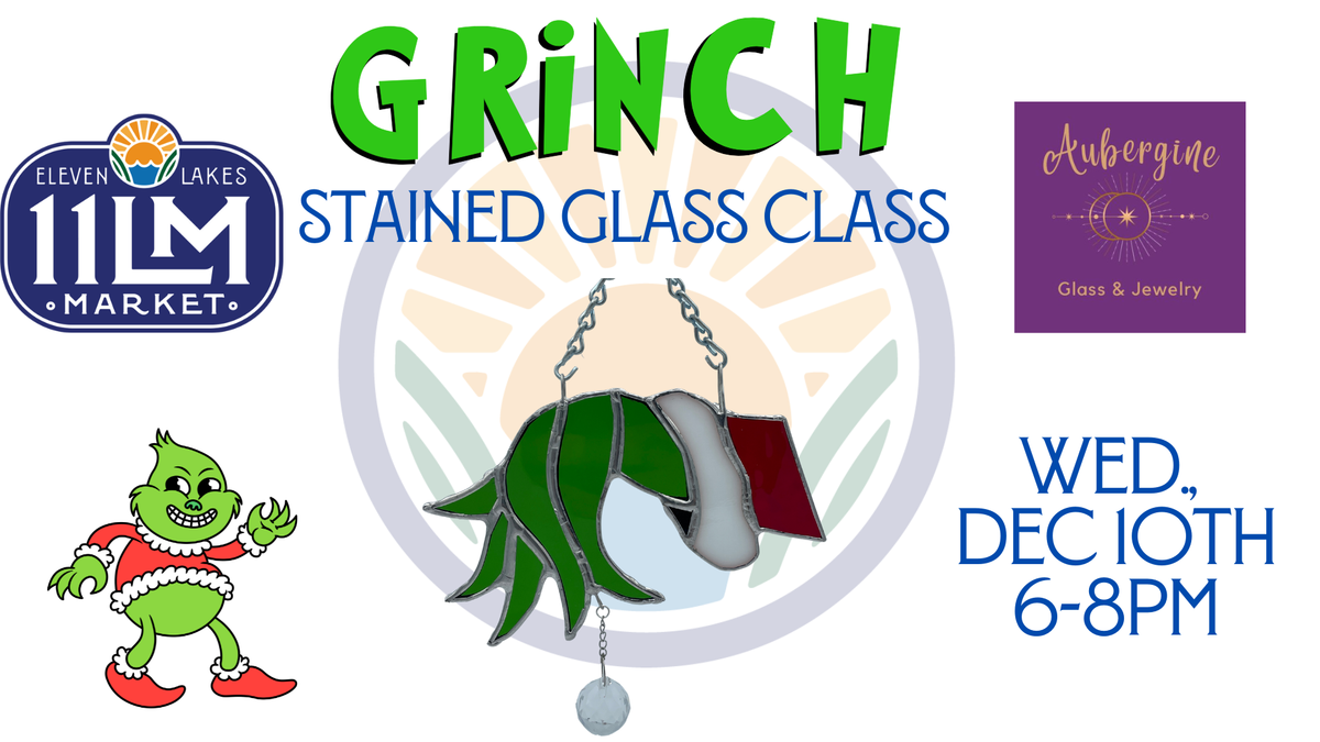 Grinchy Stained Glass Class with Aubergine