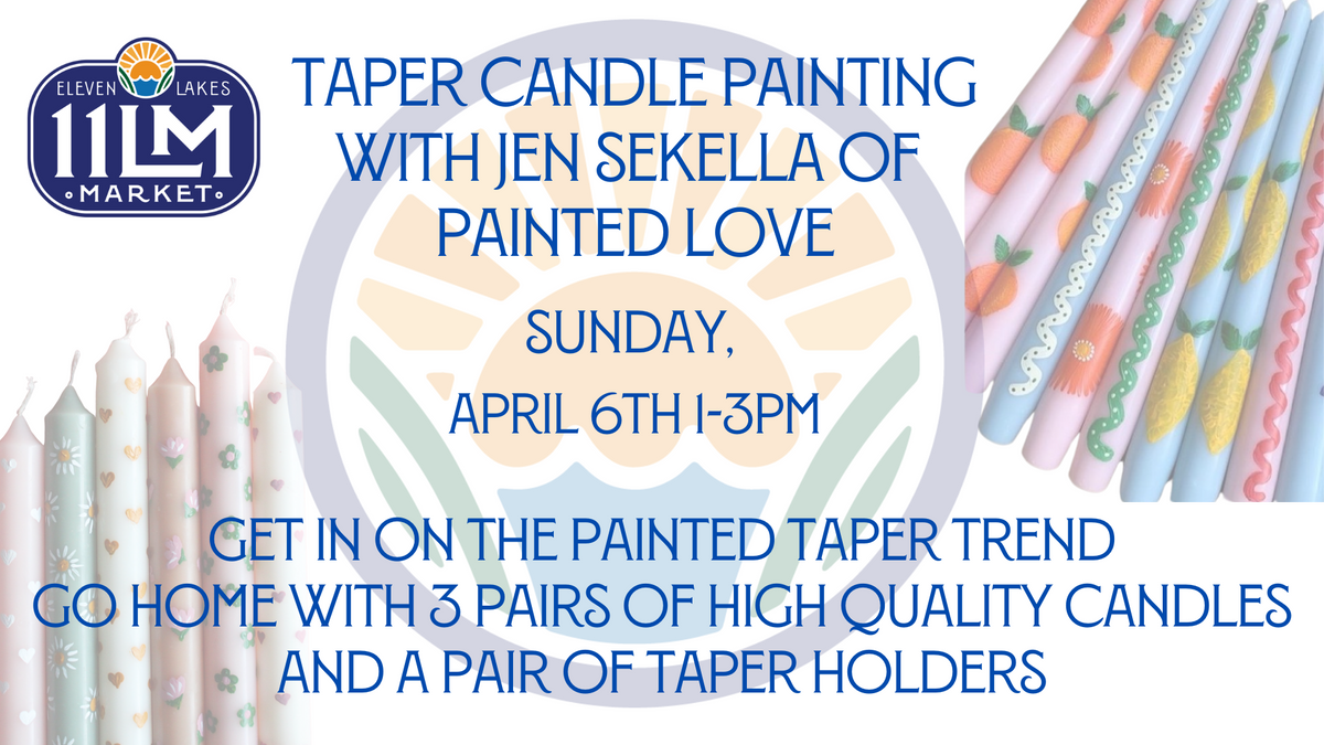 Taper Candle Painting with Jen Sekella of Painted Love