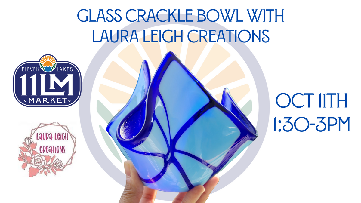 Fused Glass Crackle Bowl with Laura Leigh