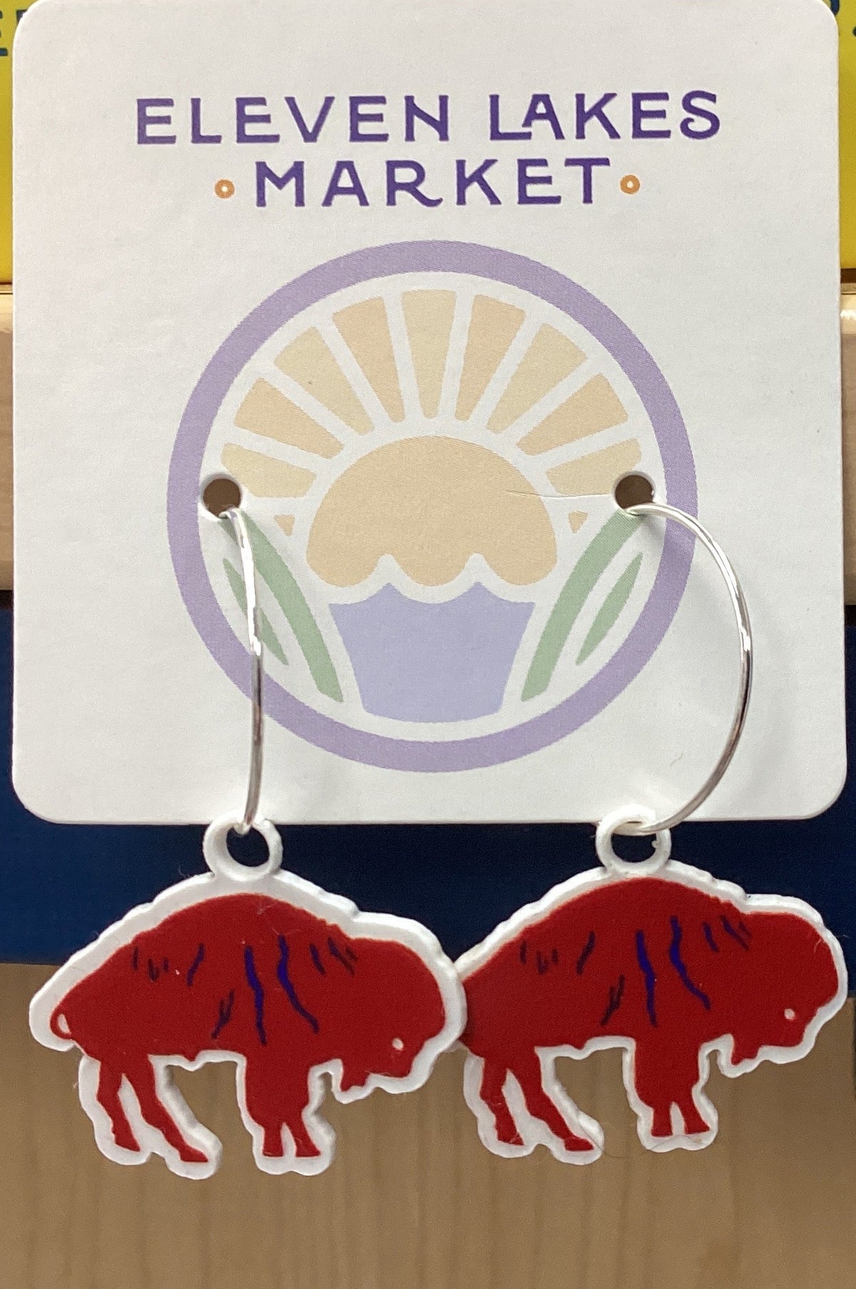 Finger Lakes Buffalo Hoop Earrings