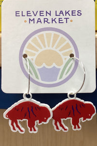 Finger Lakes Buffalo Hoop Earrings