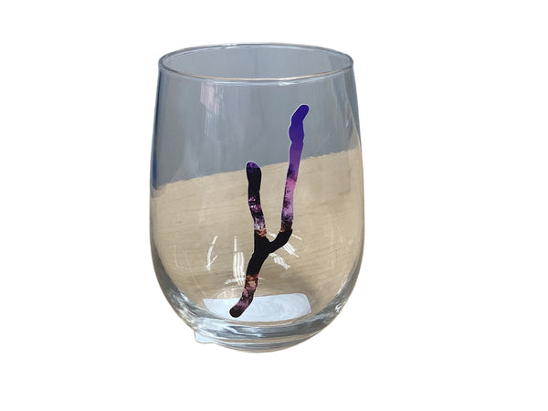 Keuka Slice Sunset Stemless Wine Glass