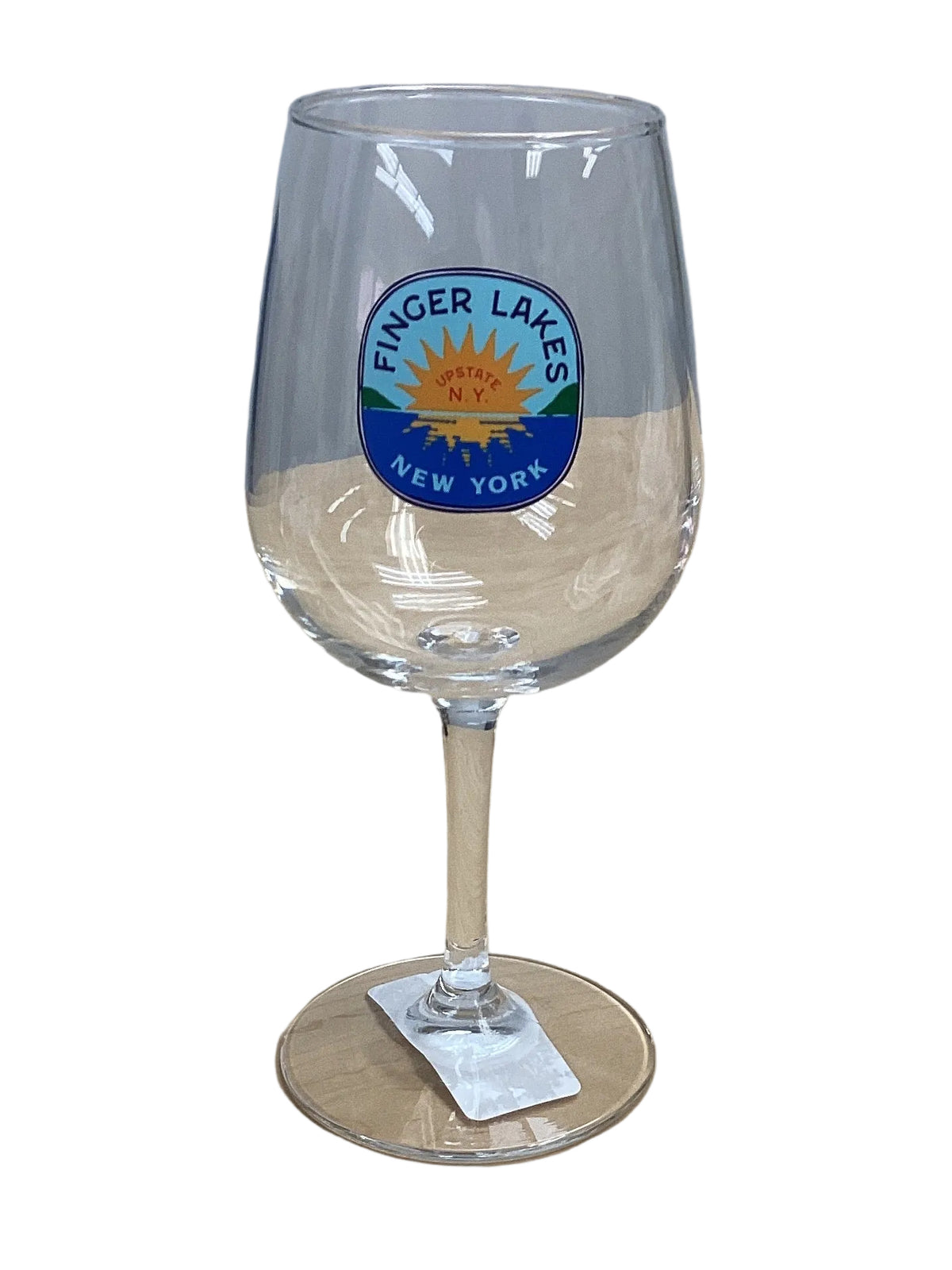 Finger Lakes Sunset wineglass