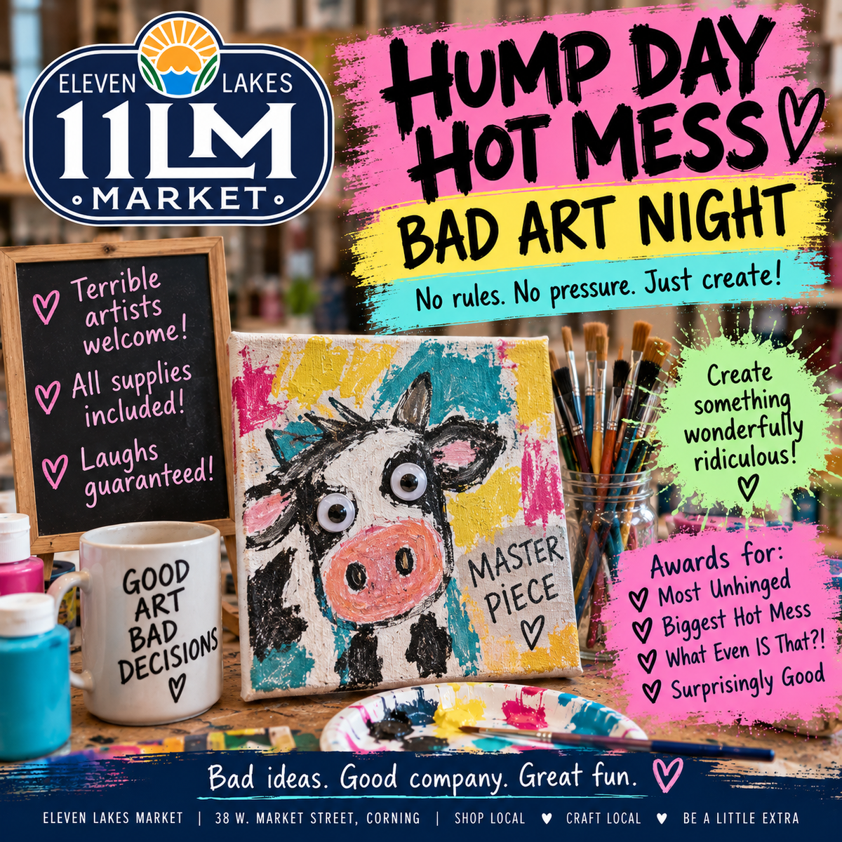 Hump Day Hot Mess Crafting Class Oct 14th