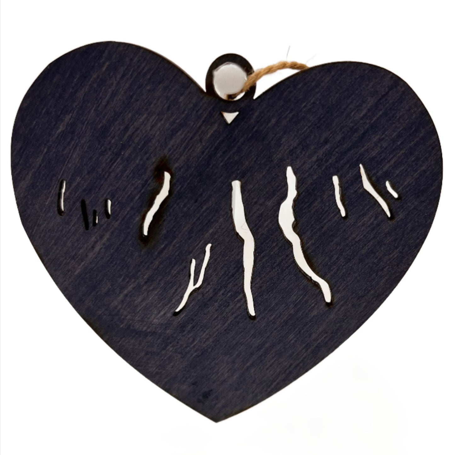 Finger Lakes Wooden Heart Ornament