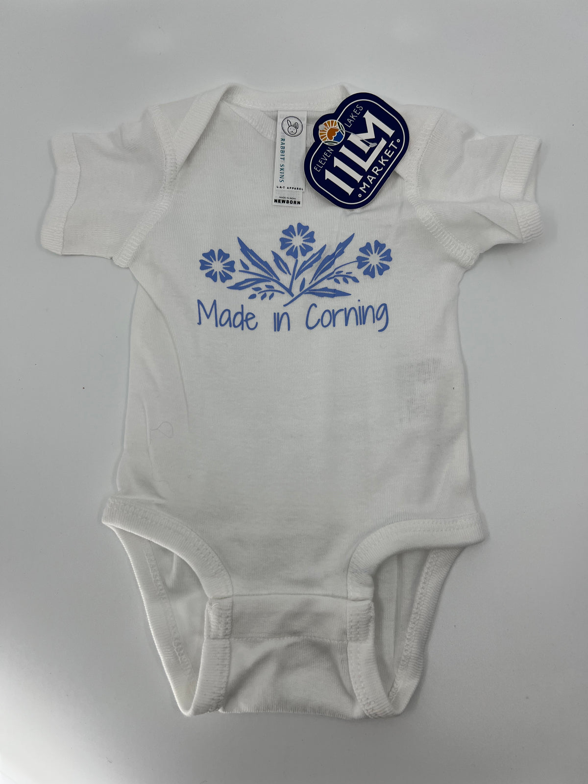 Made in Corning cornflower baby