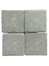 Buffalo slate coaster set of 4