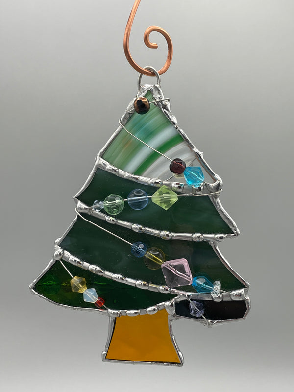 Stained Glass Sparkle Tree Class with Aubergine Glass