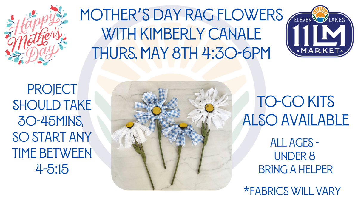 Mother's Day Rag Flowers Class or To Go Kit