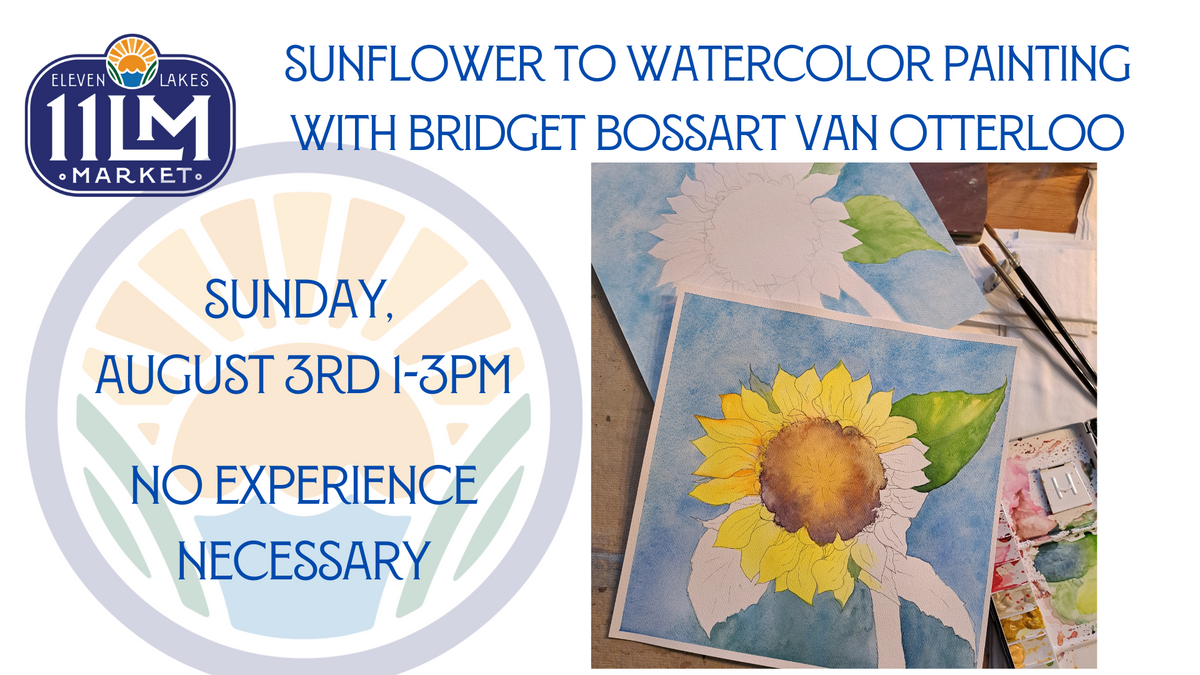 Sunflower Watercolor Painting with Bridget Bossart van Otterloo