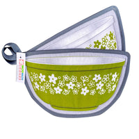 2 Potholders - Pyrex Spring Blossom Bowl Shape Pot holders