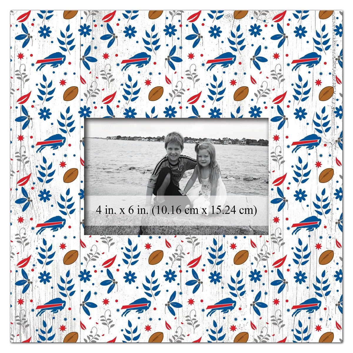 Buffalo Bills  Floral Pattern 10x10 Frame