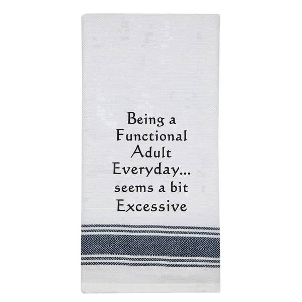 NEW BB-B-109 White Kitchen Towel "Being a Functional..." 