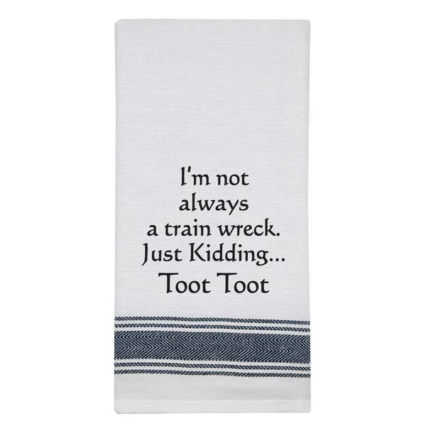 NEW BB-I-408 White Kitchen Towel "I'm not always..."