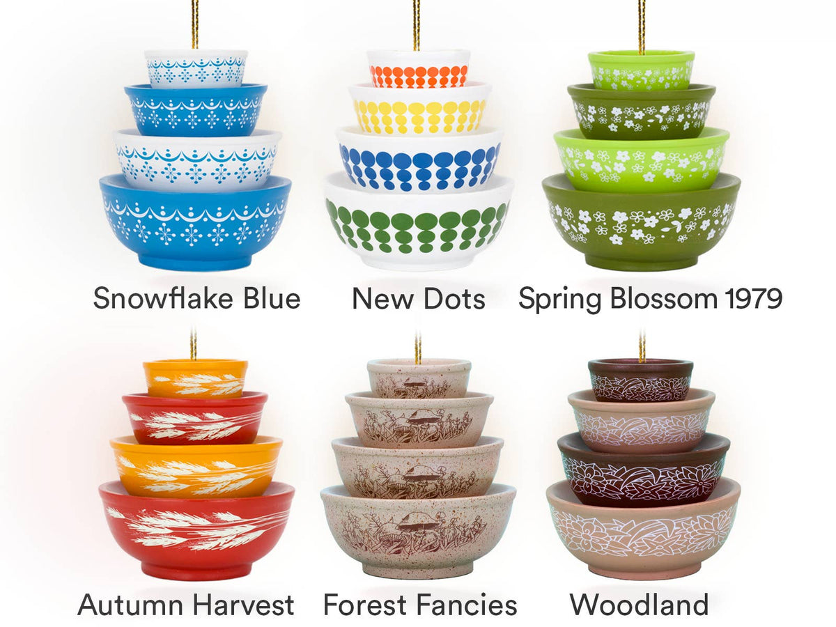 Mini Pyrex-Inspired Bowl Ornament | Retro Christmas Decor