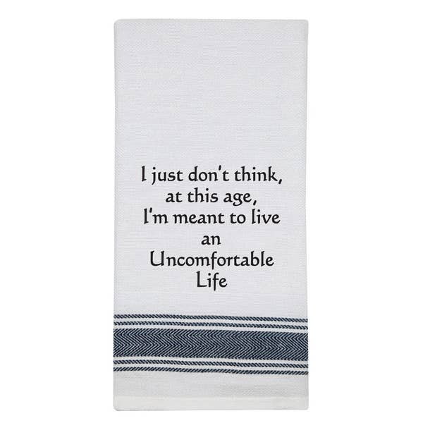 NEW BB-I-402 White Kitchen Towel "I just don't think.."