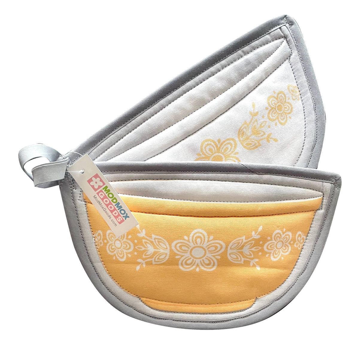 2 Potholders - Pyrex Gold Butterfly Bowl Pot Holders