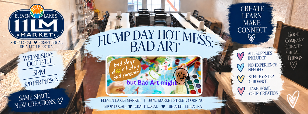 Hump Day Hot Mess Crafting Class-Bad Art Night Oct 14th
