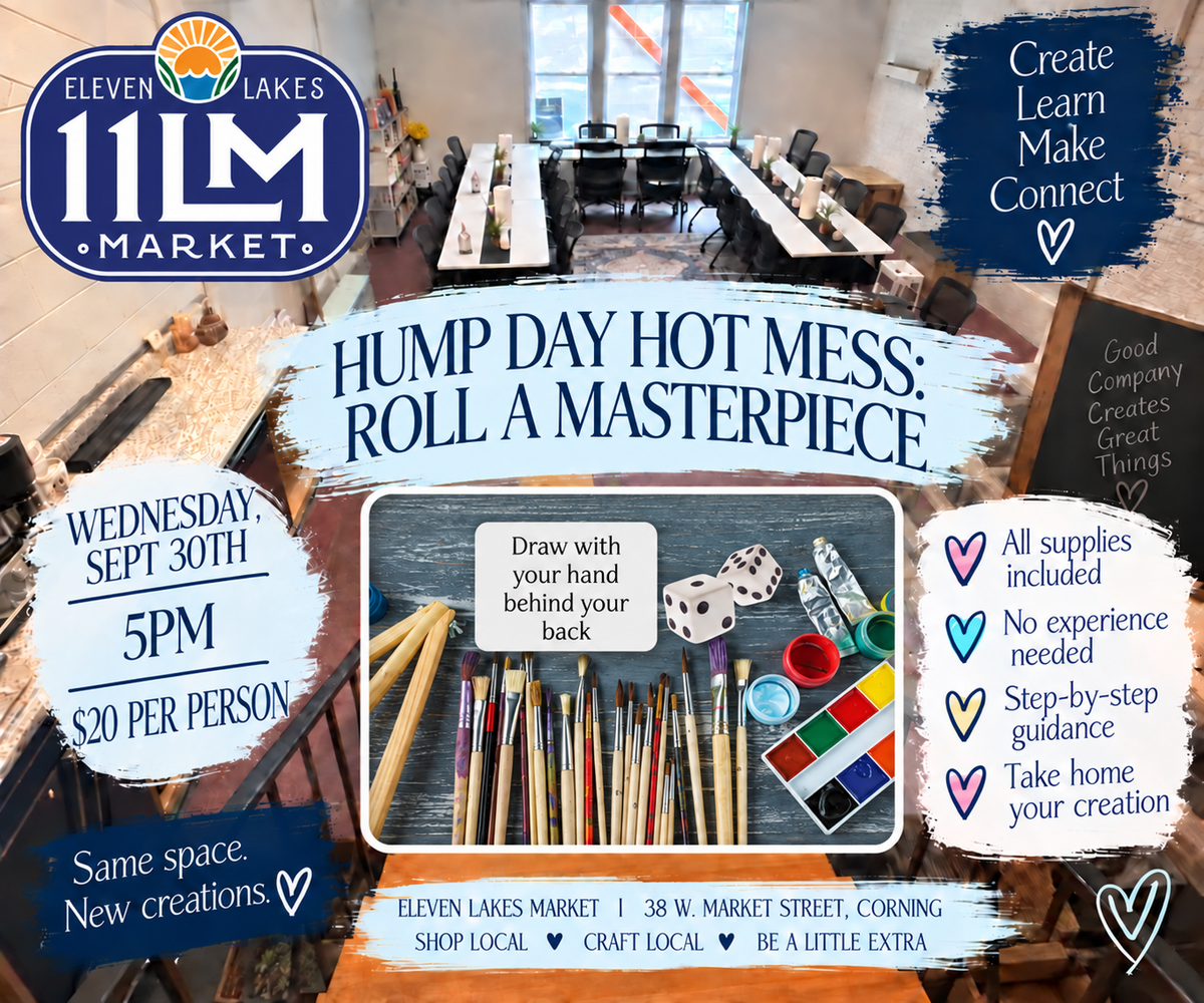 Hump Day Hot Mess Crafting Class: Roll-a-Masterpiece sept 30th