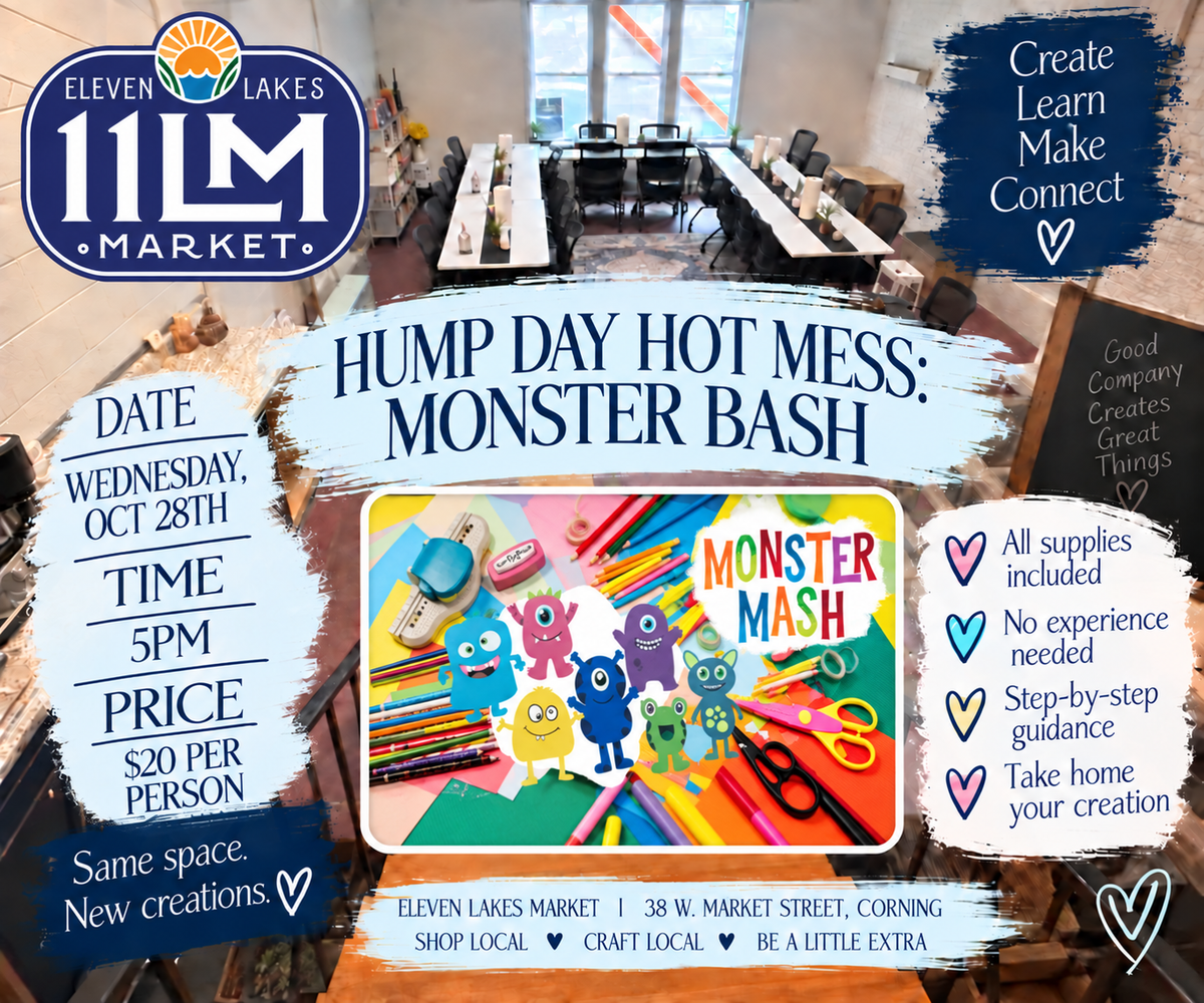 Hump Day Hot Mess Crafting Class- Monster Mash UP Oct 28th