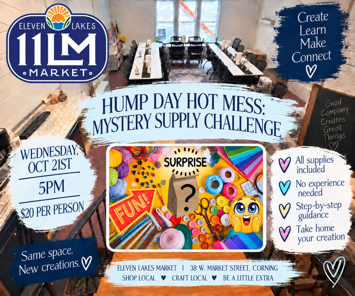 Hump Day Hot Mess Crafting Class-Mystery Supply Challenge Oct 21st