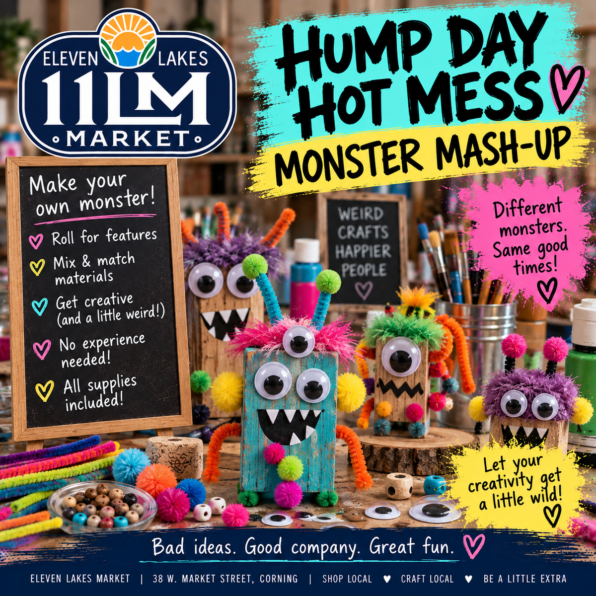 Hump Day Hot Mess Crafting Class Oct 28th