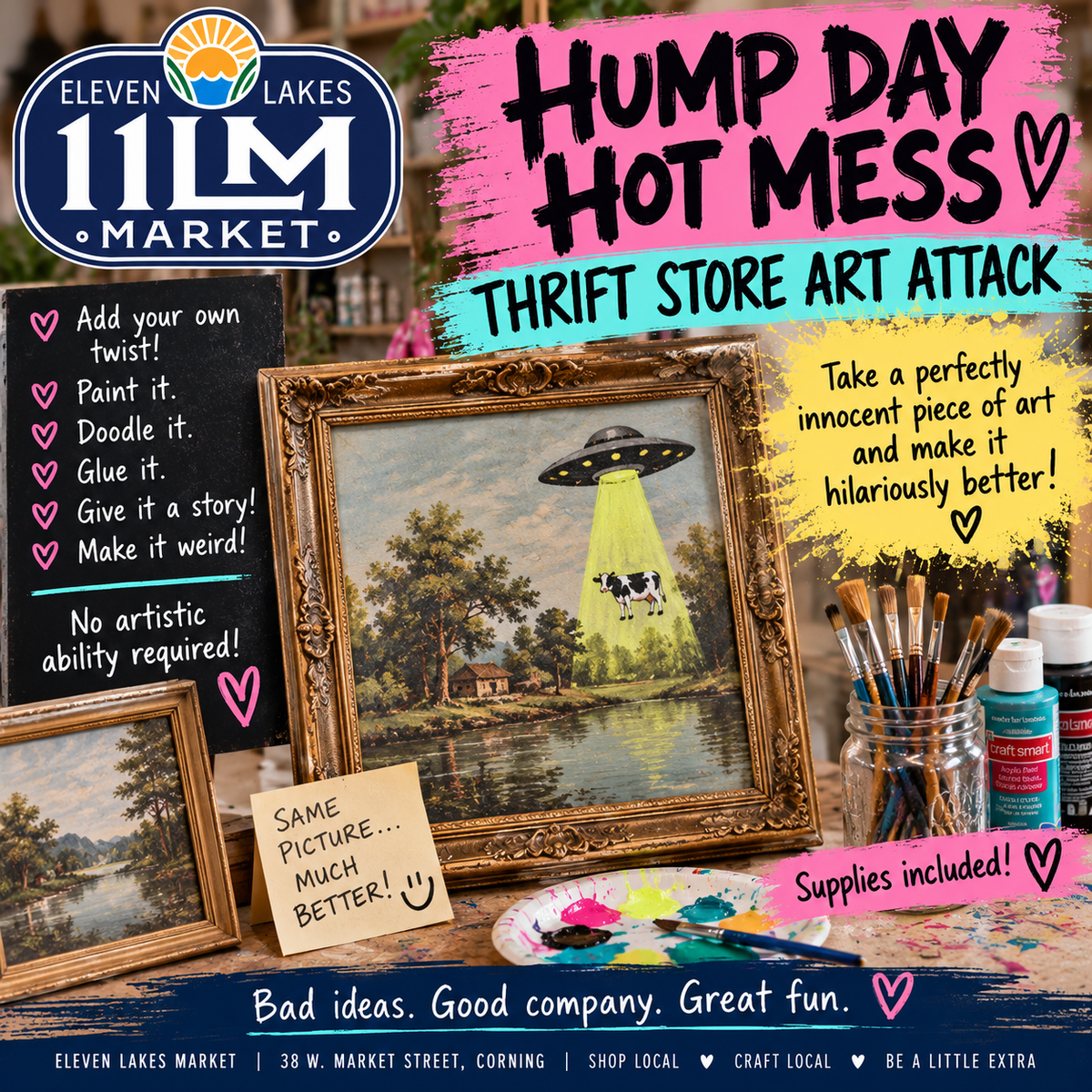 Hump Day Hot Mess Crafting Class Oct 7th