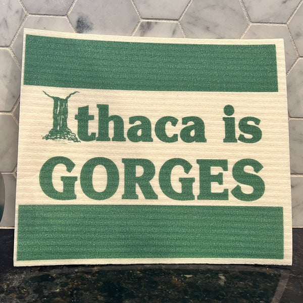 Ithaca Is Gorges Swedish Dishcloth