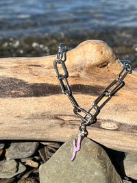 Keuka Paperclip Chain Charm Bracelet