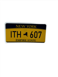 Ithaca NY 607 License Plate Sticker or Magnet