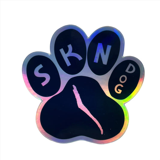 SKN Dog Holographic Vinyl Sticker