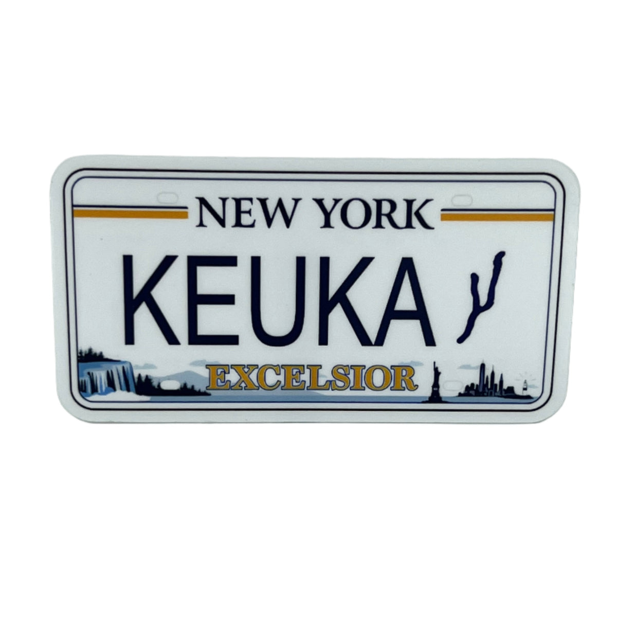 QKA (or Keuka) NY License Plate Sticker or Magnet
