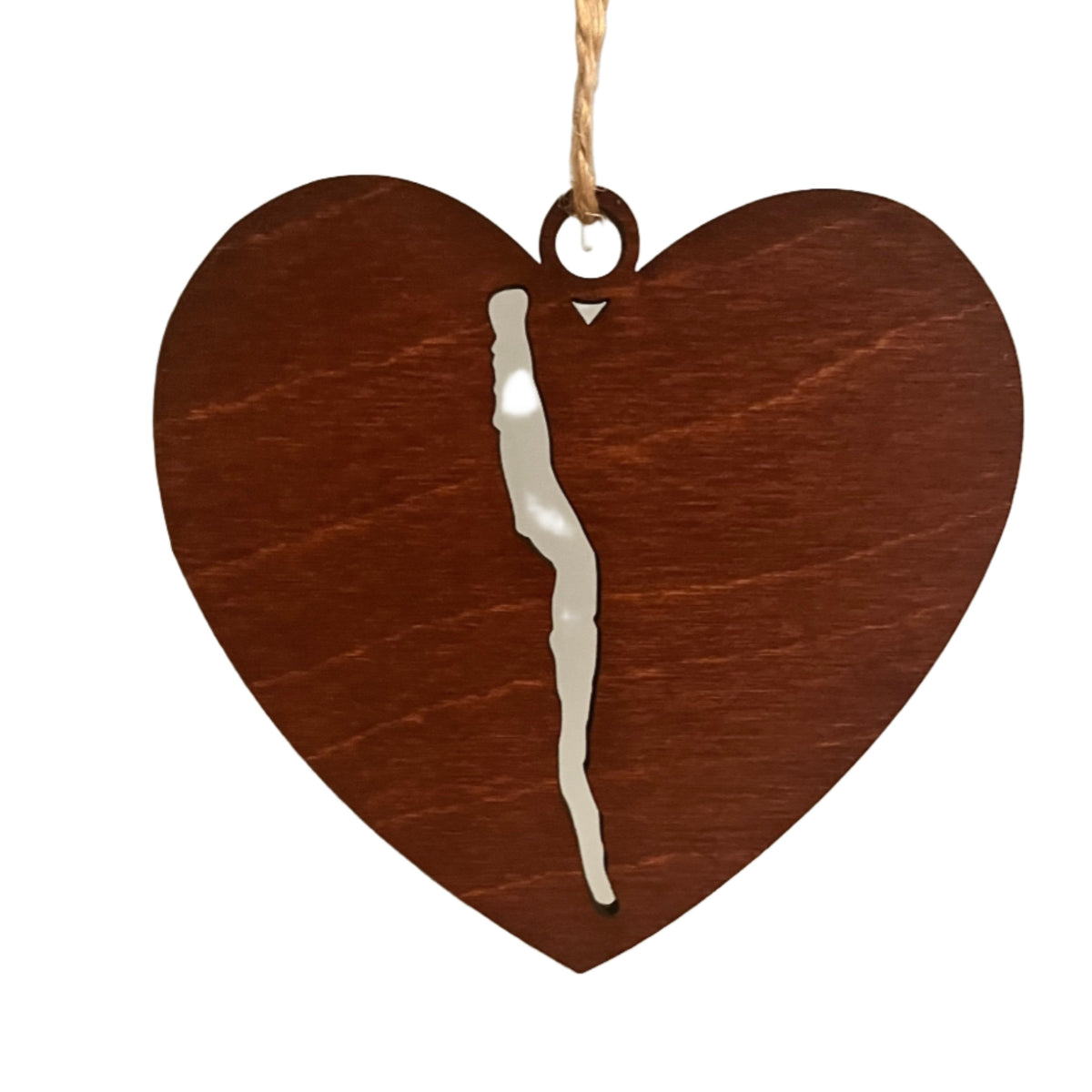 Seneca Wooden Heart Ornament