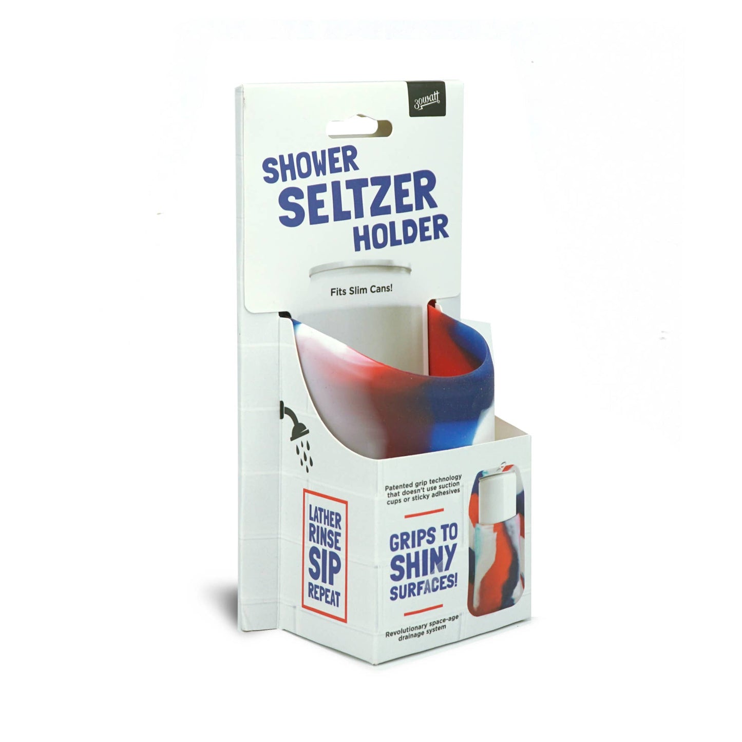 Seltzer Shower Holder - Red, White & Blue