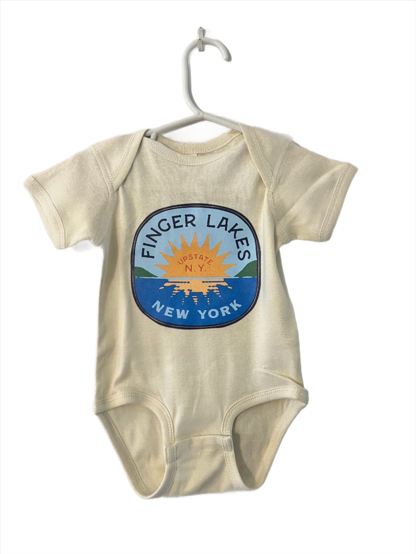 Finger Lakes Sunset Baby Bodysuit