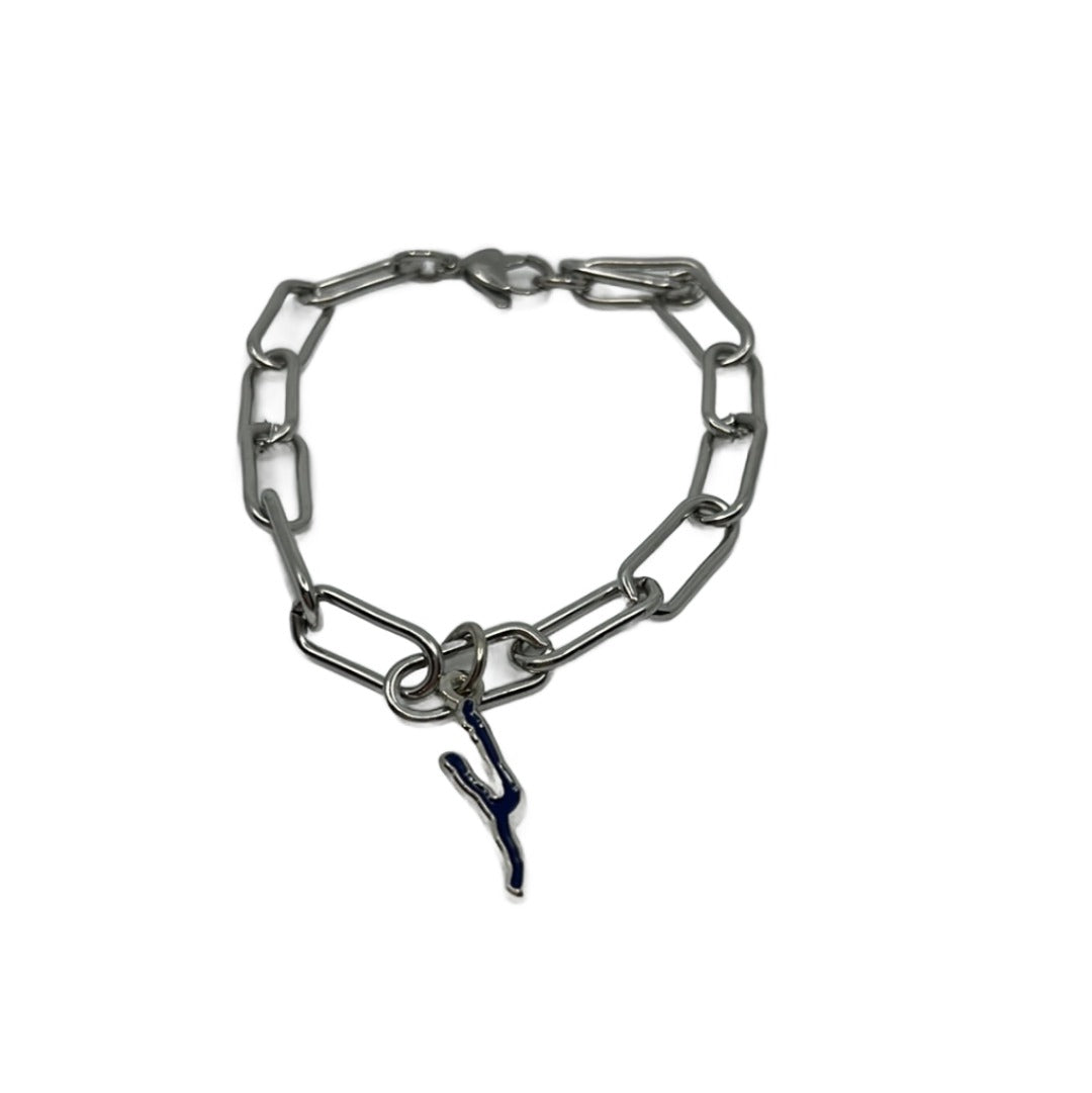 Keuka Paperclip Chain Charm Bracelet